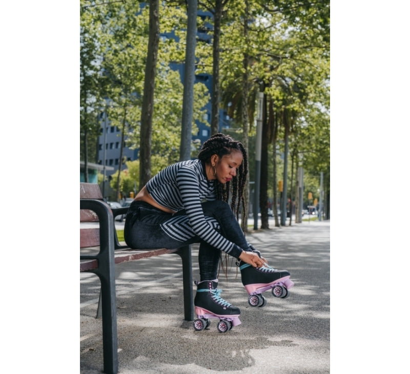 Chaya Melrose Black & Pink Roller Skates
