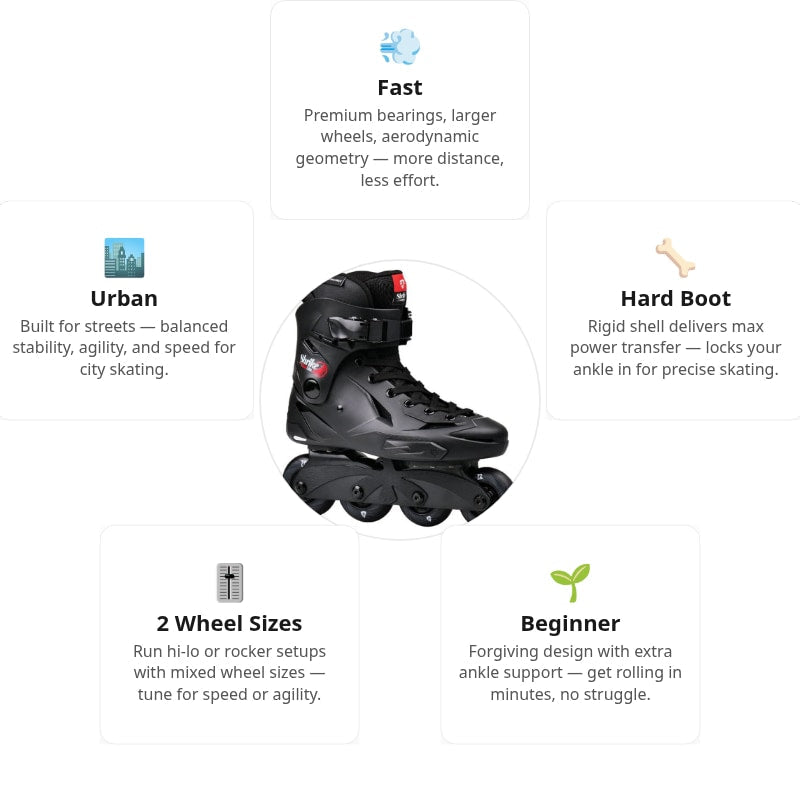 Flying Eagle X1 Shrike Lite Black Skates